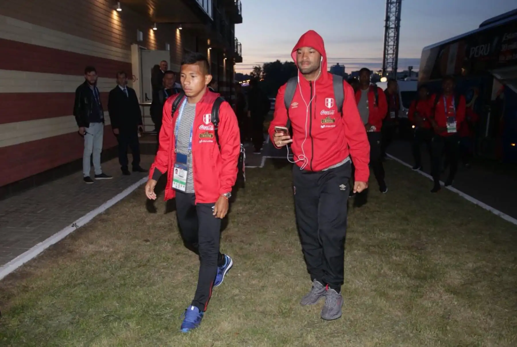 La selección peruana llegó hoy a la ciudad de Saransk, donde este sábado enfrentará a Dinamarca, en el debut de ambos equipos en el Mundial Rusia 2018.  Foto: ANDINA/FPF
