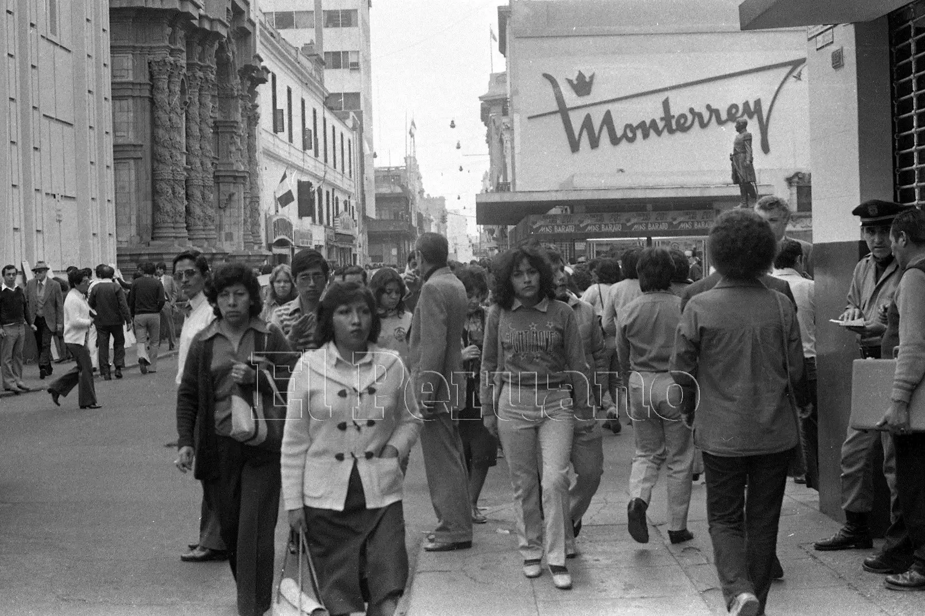 Vistas del Jirón de la Unión (2 agosto 1982). Foto: ANDINA/archivo