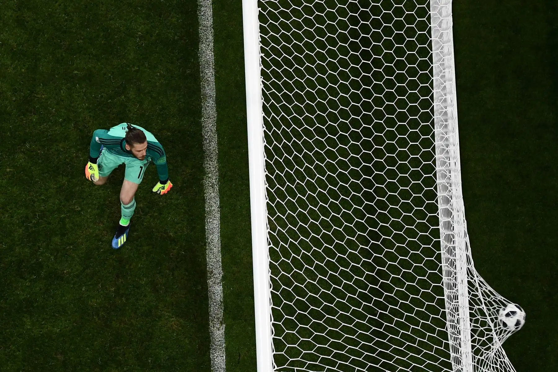 El alero de Portugal, Cristiano Ronaldo, celebra el gol de su hat-trick durante el partido de fútbol del Grupo B de la Copa Mundial Rusia 2018 entre Portugal y España en el Estadio Fisht de Sochi el 15 de junio de 2018.Foto: AFP