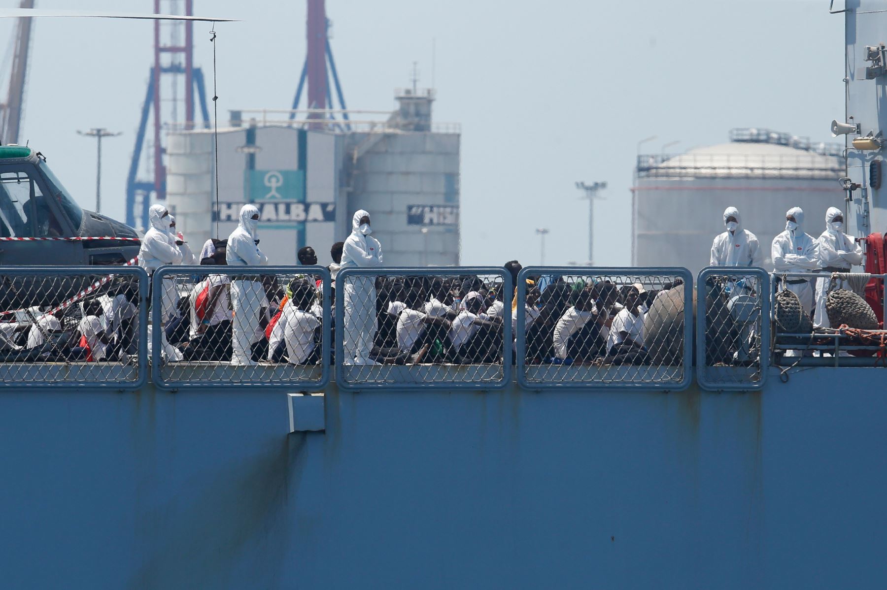 Migrantes del "Aquarius" Foto: AFP