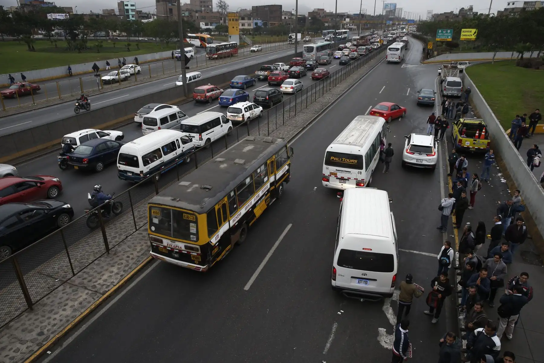 Parcial paro de transportistas en Lima norte.Foto: ANDINA/Melina Mejía