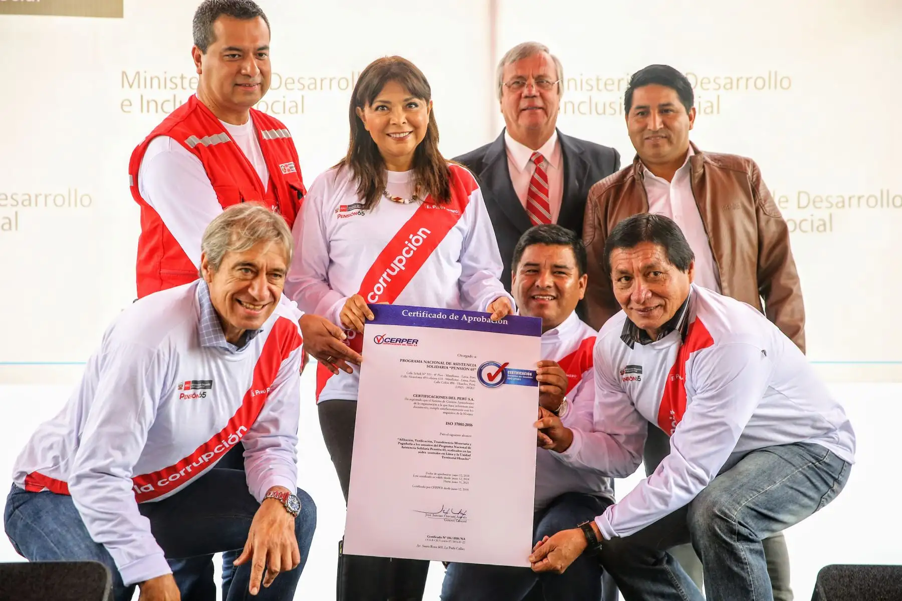 La recepción del ISO fue denominada "Un gol contra la corrupción". Foto: ANDINA/Luis Iparraguirre
