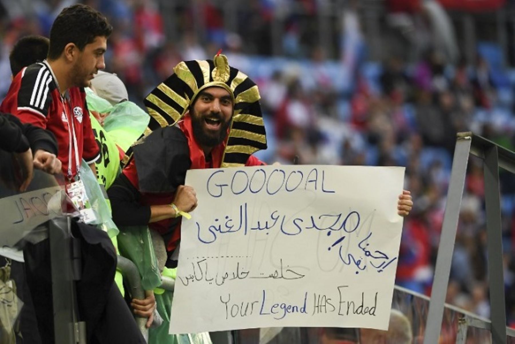 Los hinchas de Egipto expresan el apoyo a su selección