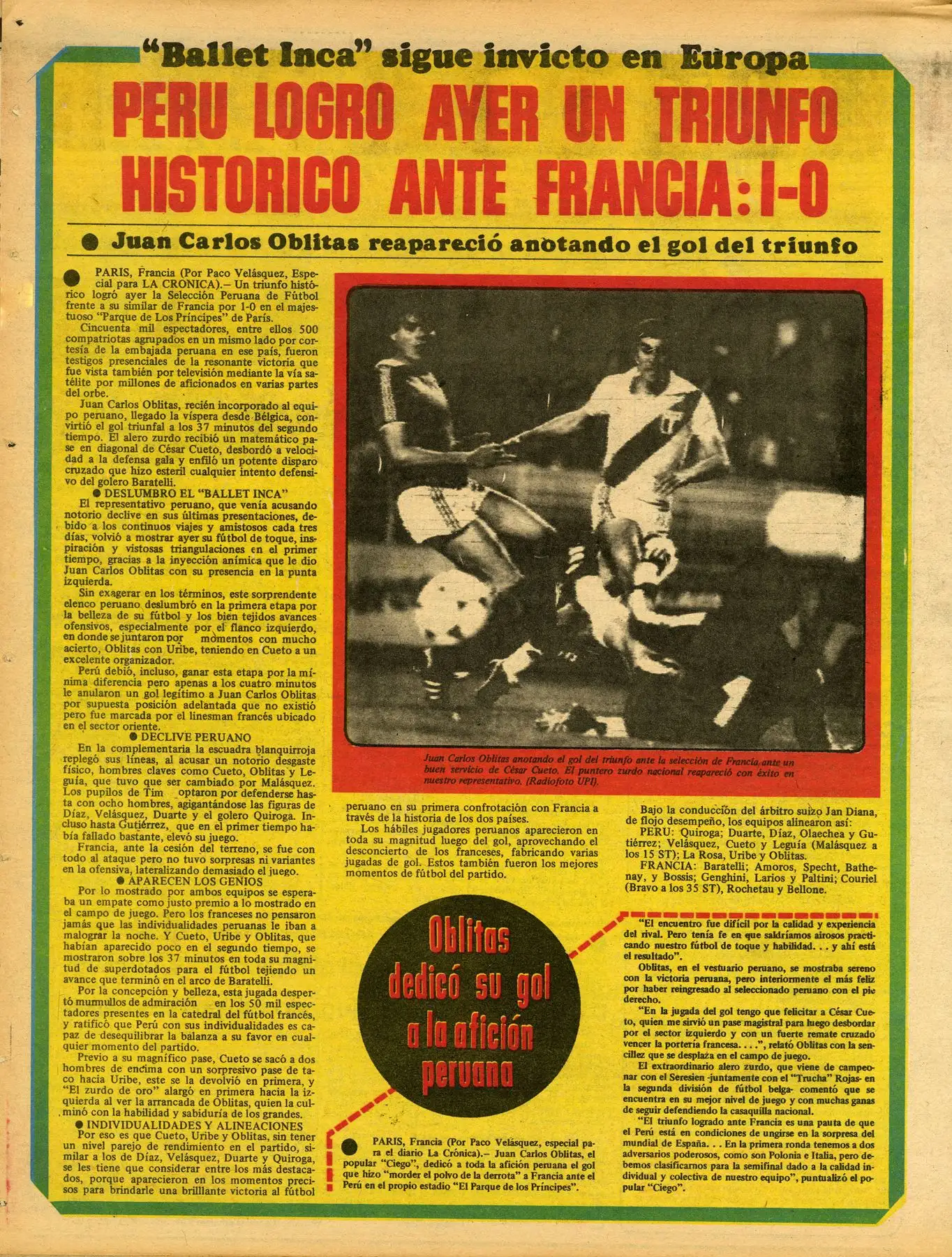 Publicaciones del Diario La Crónica del día 29-04-1982. Foto: ANDINA/archivo