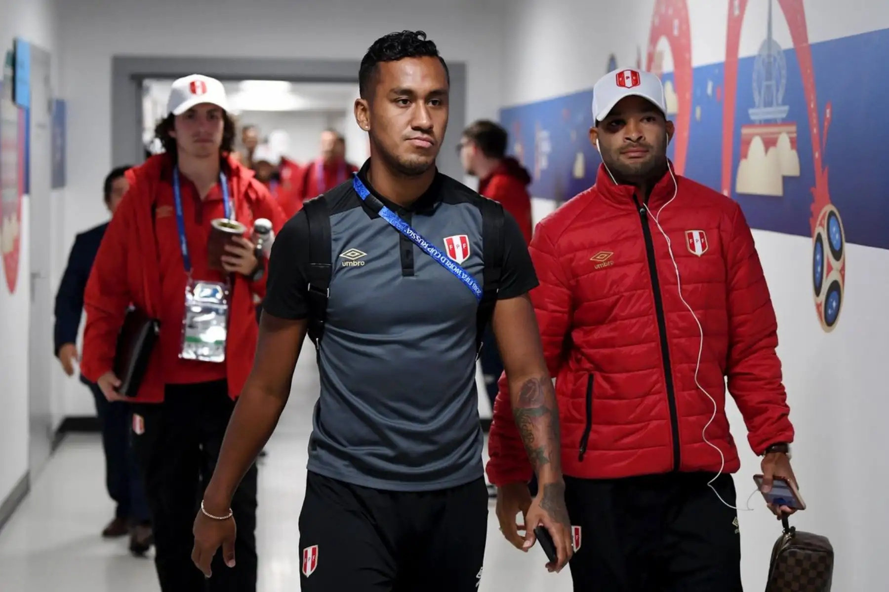 Llegada de la Selección peruana al Estadio de  Ekaterimburgo Arena. Foto: ANDINA/FPF