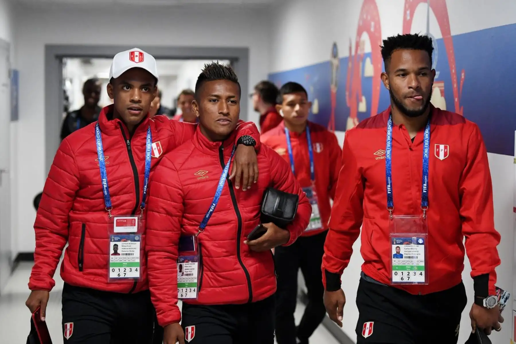 Llegada de la Selección peruana al Estadio de  Ekaterimburgo Arena. Foto: ANDINA/FPF