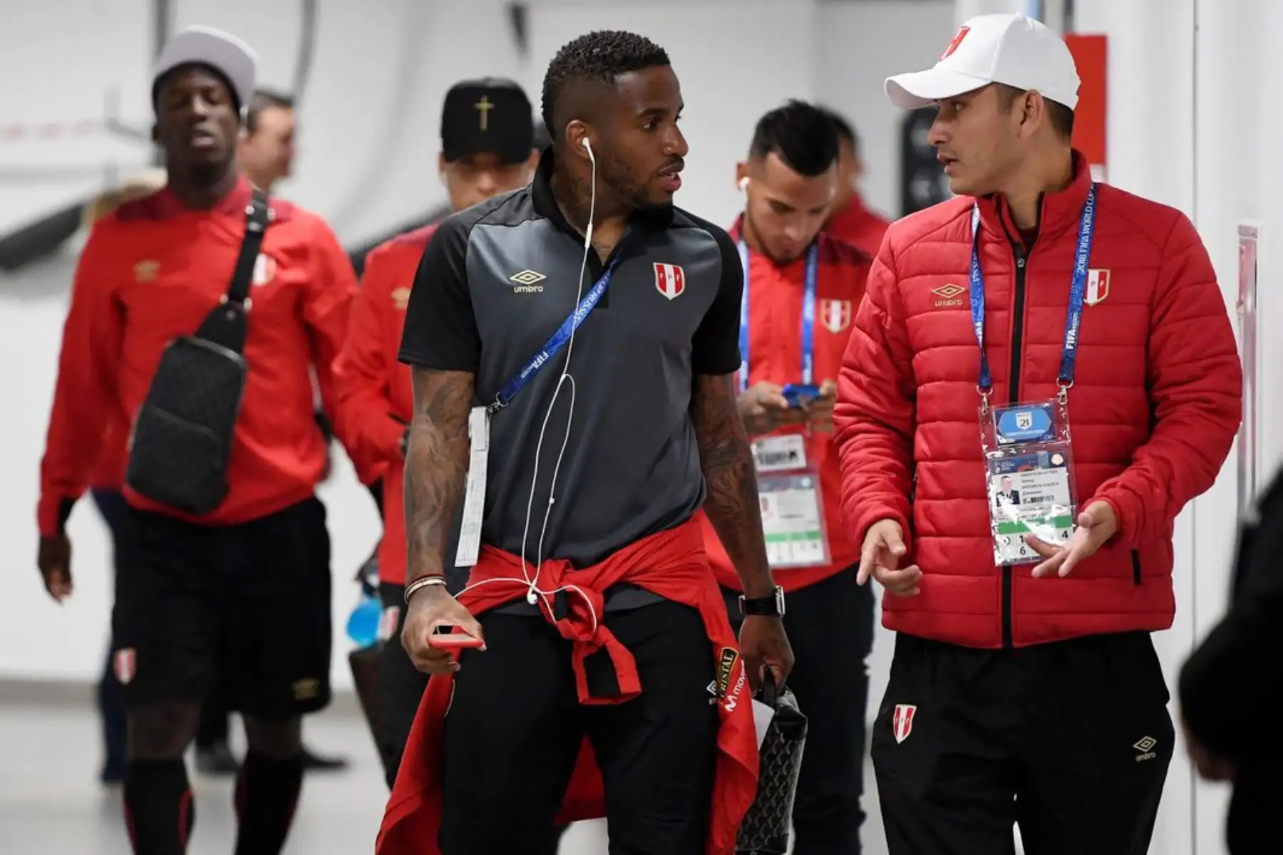 Llegada de la Selección peruana al Estadio de  Ekaterimburgo Arena. Foto: ANDINA/FPF