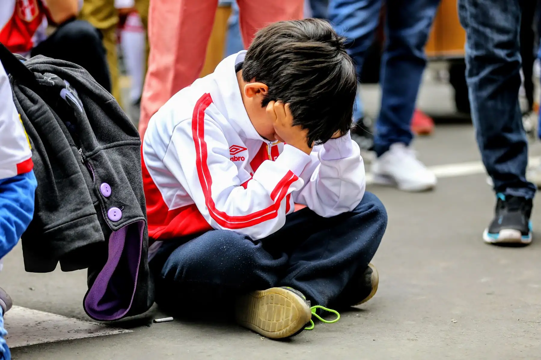 Hinchas peruanos se lamentan por eliminación de la selección en el mundial de Rusia. Foto: ANDINA/Luis Iparraguirre