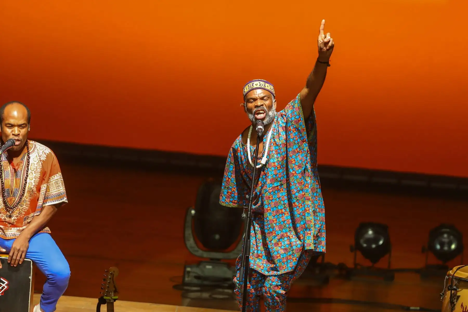 Concierto de Miki González en el gran teatro nacional celebrando los 25 años del recordado álbum “Akundún” rindiendo un homenaje a la cultura afro en el Perú. Photo: ANDINA/Andrés Valle