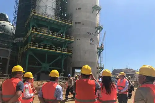 Autoridades constatan avances en construcción de refinería de Talara. ANDINA/Difusión