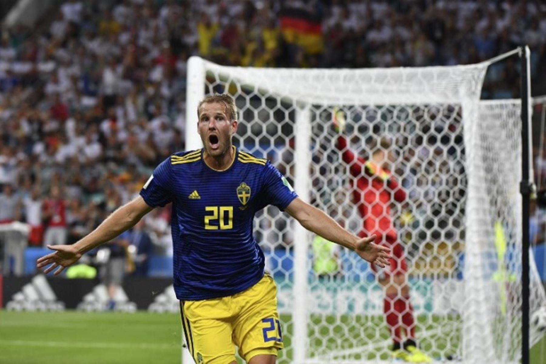 Ola Toivonen convirtió el 1-0 para Suecia ante Alemania