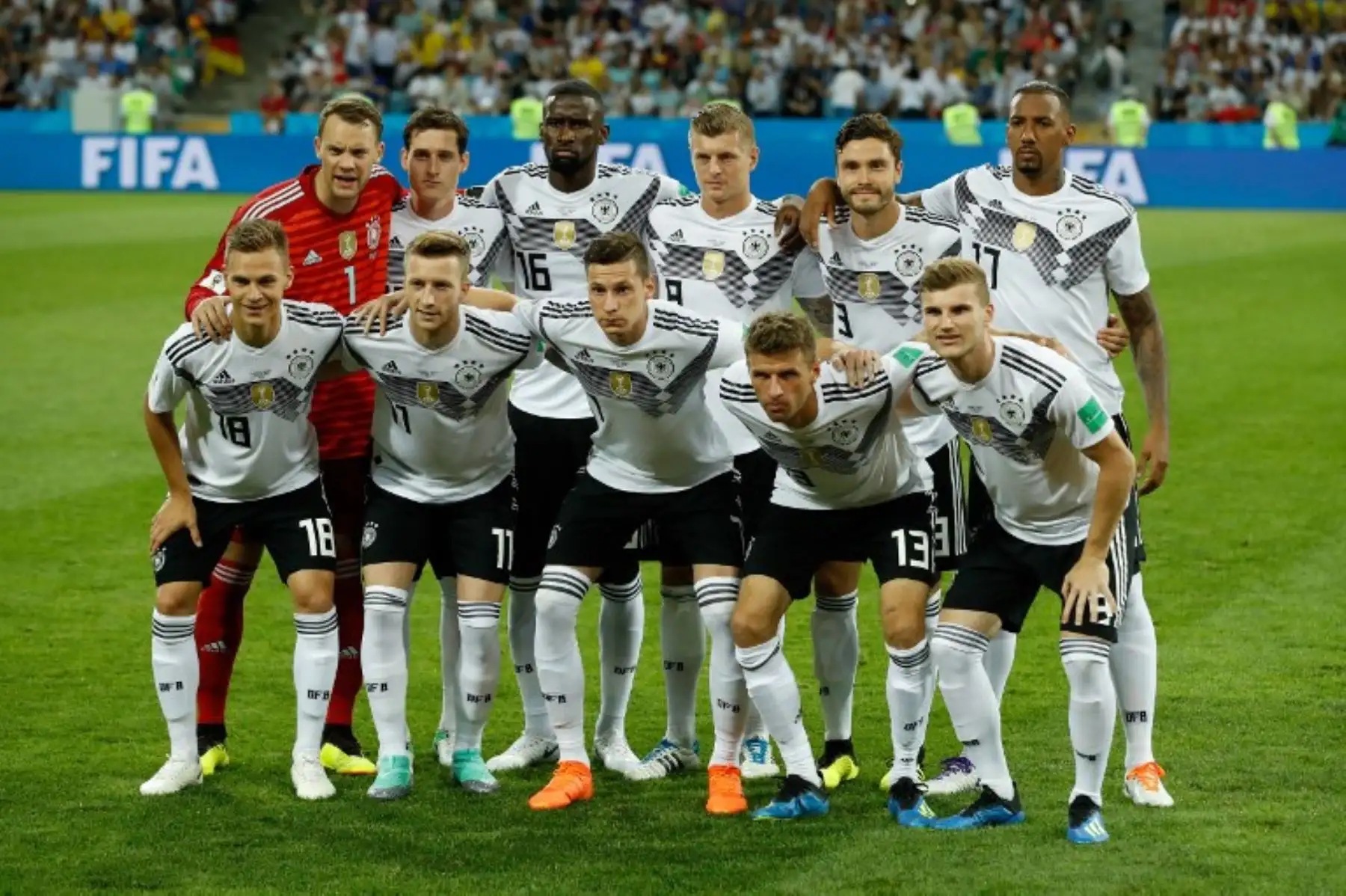 Partido de fútbol del Grupo F de la Copa Mundial Rusia 2018 entre Alemania y Suecia en el estadio Fisht de Sochi.Foto:AFP