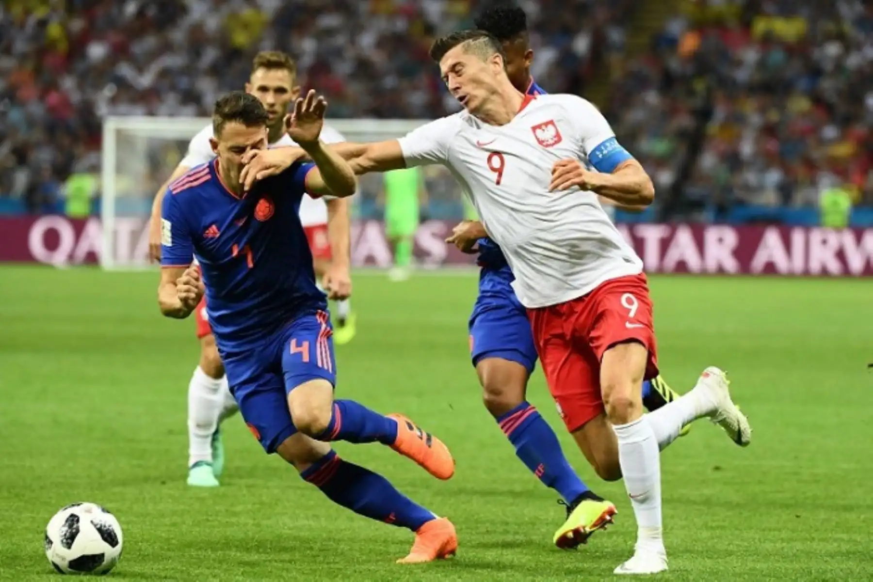 Colombia y Polonia juegan el partido de fondo del grupo H en Kazán