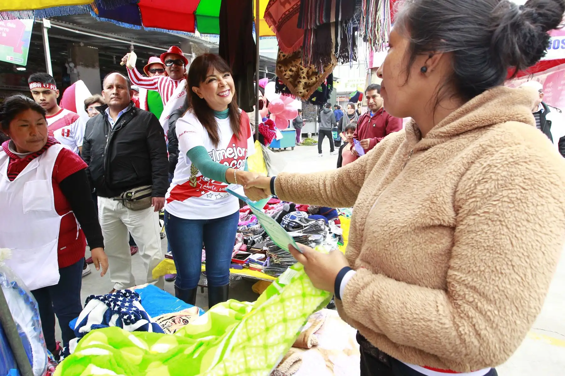 La ministra de Desarrollo e Inclusión Social, Liliana La Rosa, presidio ceremonia de lanzamiento de la Segunda Jornada Nacional contra la Anemia en San Juan de Lurigancho. Foto: ANDINA/Eddy Ramos.