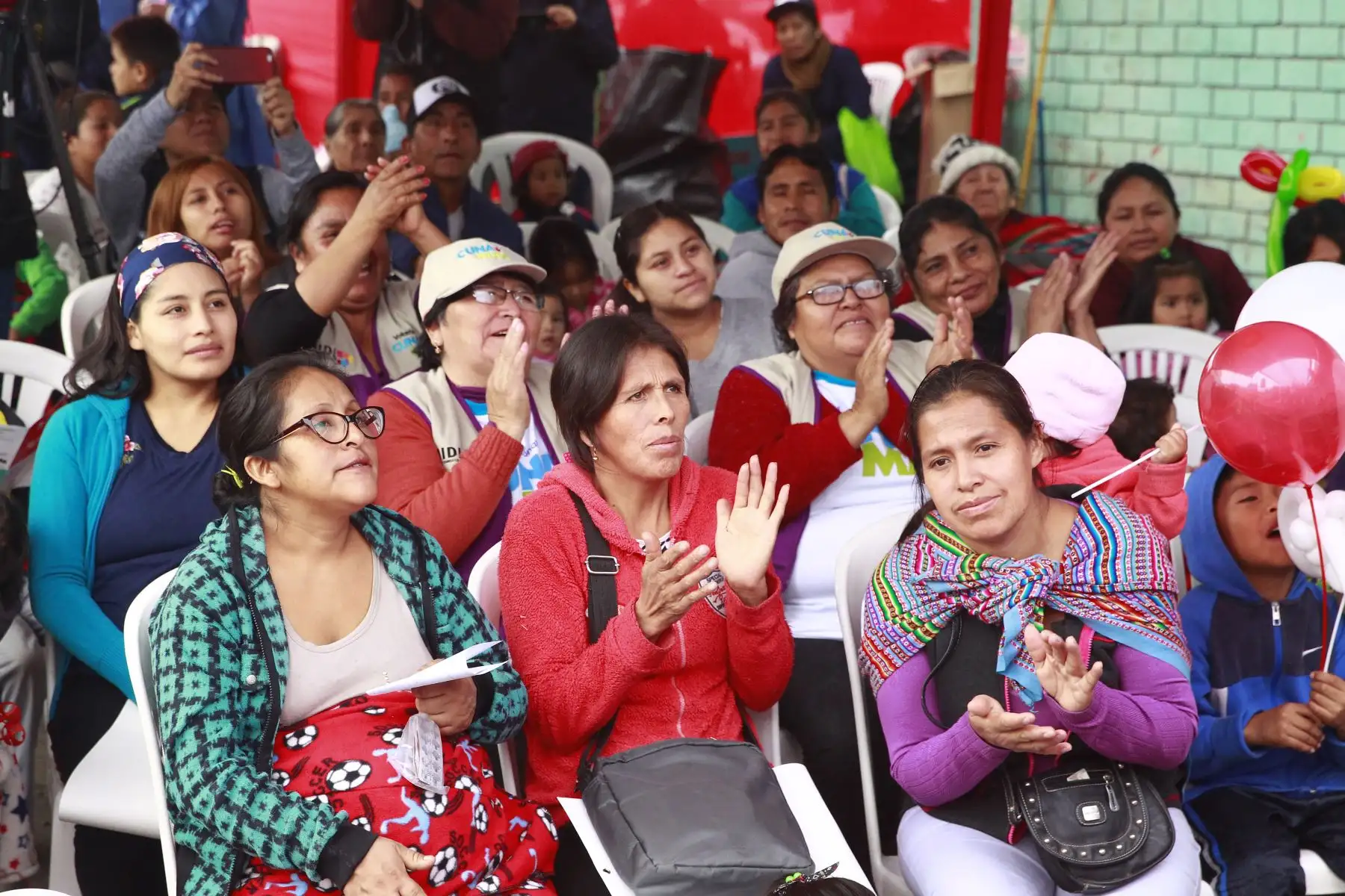 La ministra de Desarrollo e Inclusión Social, Liliana La Rosa, presidio ceremonia de lanzamiento de la Segunda Jornada Nacional contra la Anemia en San Juan de Lurigancho. Foto: ANDINA/Eddy Ramos.