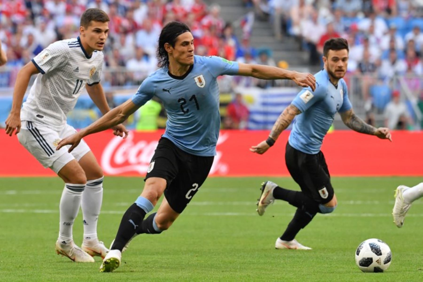 Uruguay y Rusia juegan por el primer lugar del grupo "A" en Samara
