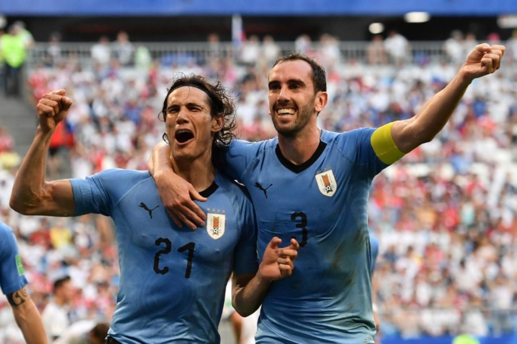 Edinson Cavani anotó el 3-0 y consolida el triunfo de Uruguay ante Rusia
