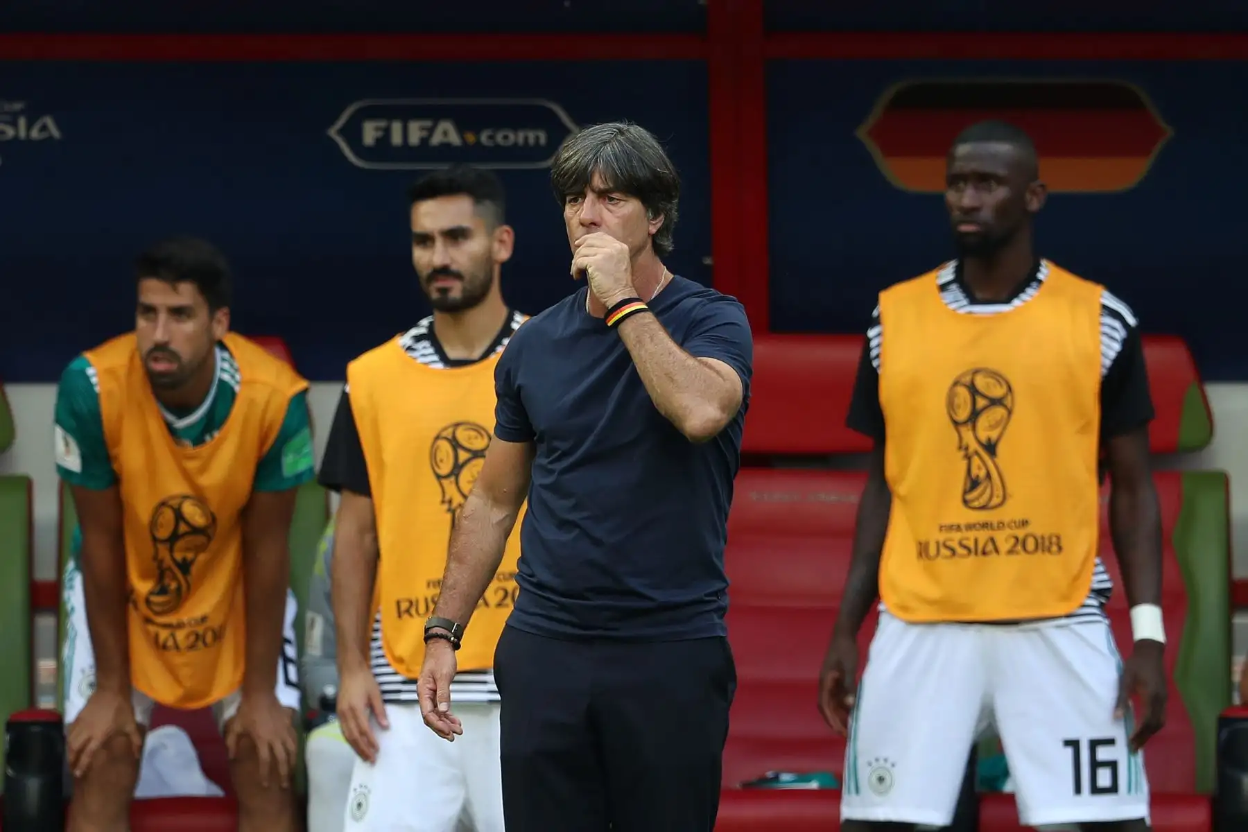 El entrenador de Alemania, Joachim Löw, durante el partido de fútbol del grupo F de la Copa Mundial de Rusia 2018 entre Corea del Sur y Alemania en el Kazan Arena, el 27 de junio del 2018. Foto: AFP.