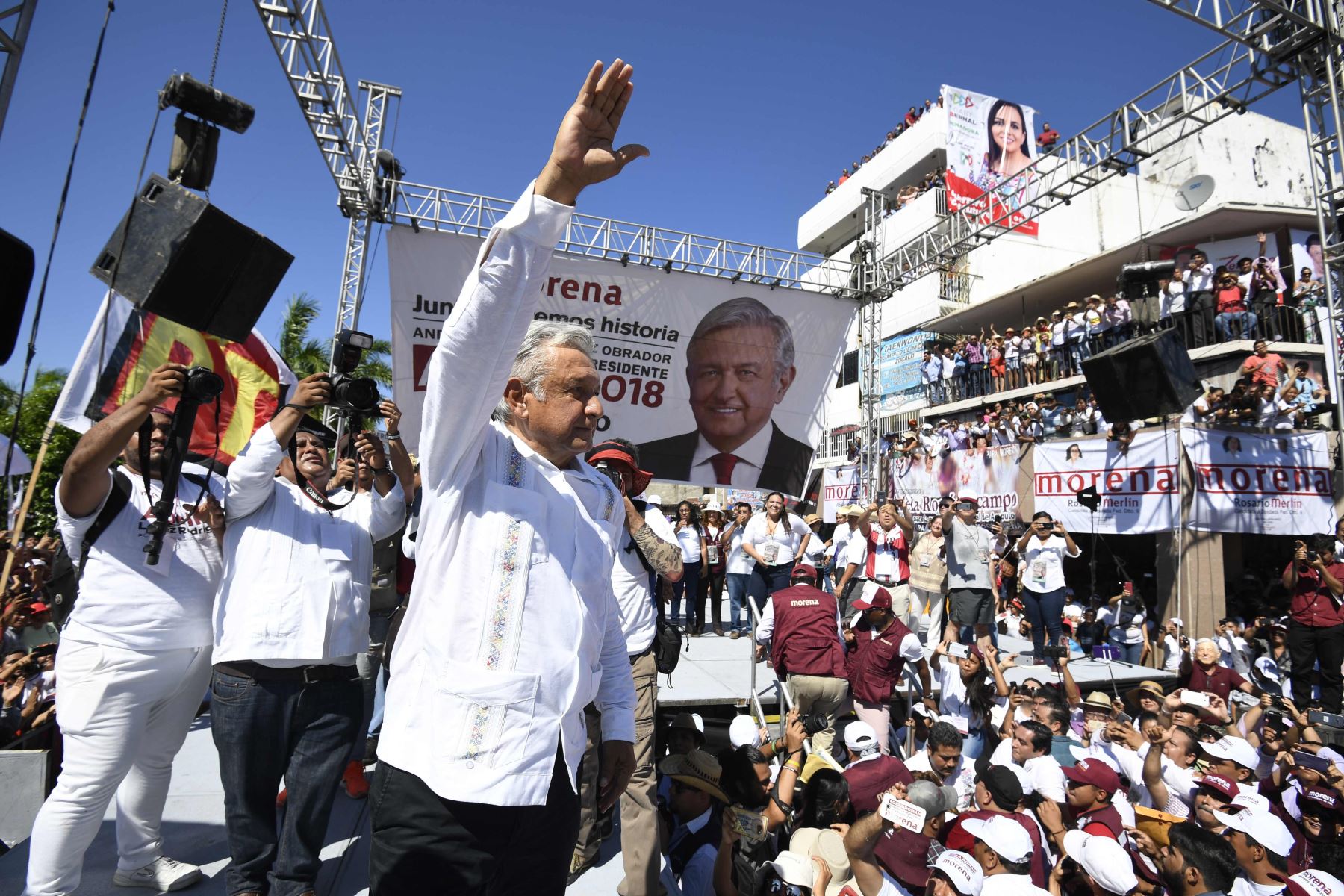 Candidato presidencial de México por el partido Morena, Andrés Manuel López Obrador. Foto: AFP.