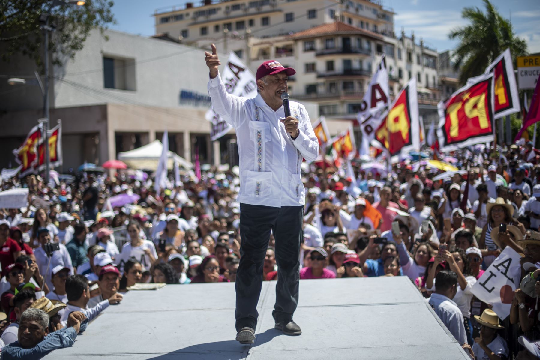 Candidato presidencial de México por el partido Morena, Andrés Manuel López Obrador. Foto: AFP.