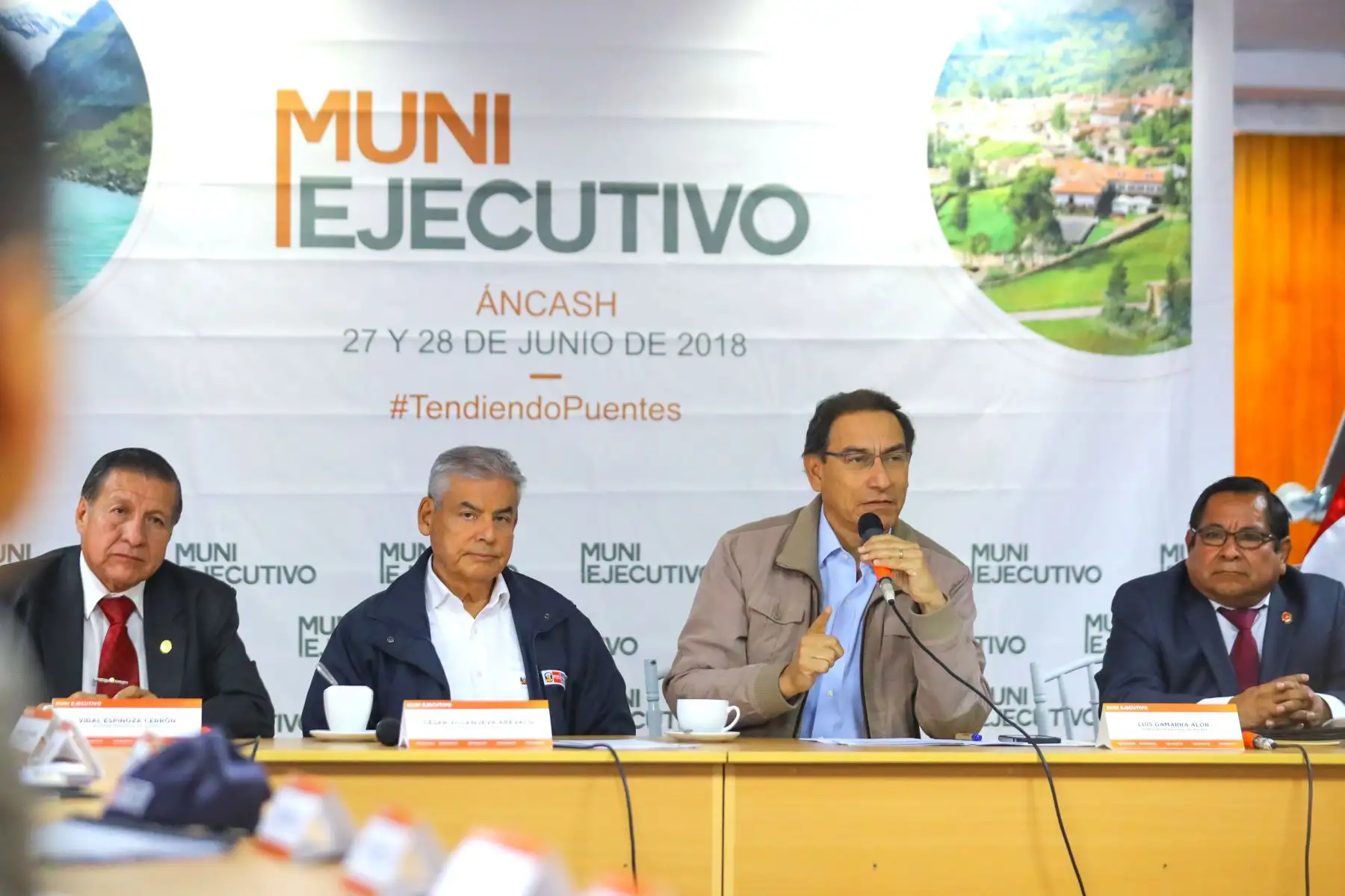Jefe de Estado preside Muni Ejecutivo Extraordinario en Huaraz (Áncash). Foto: ANDINA/Prensa Presidencia