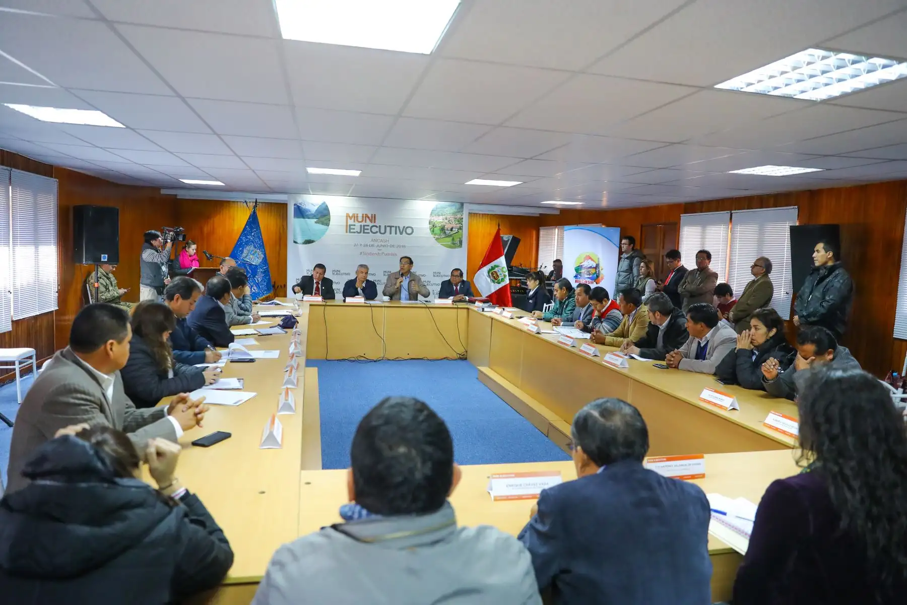Jefe de Estado preside Muni Ejecutivo Extraordinario en Huaraz (Áncash). Foto: ANDINA/Prensa Presidencia