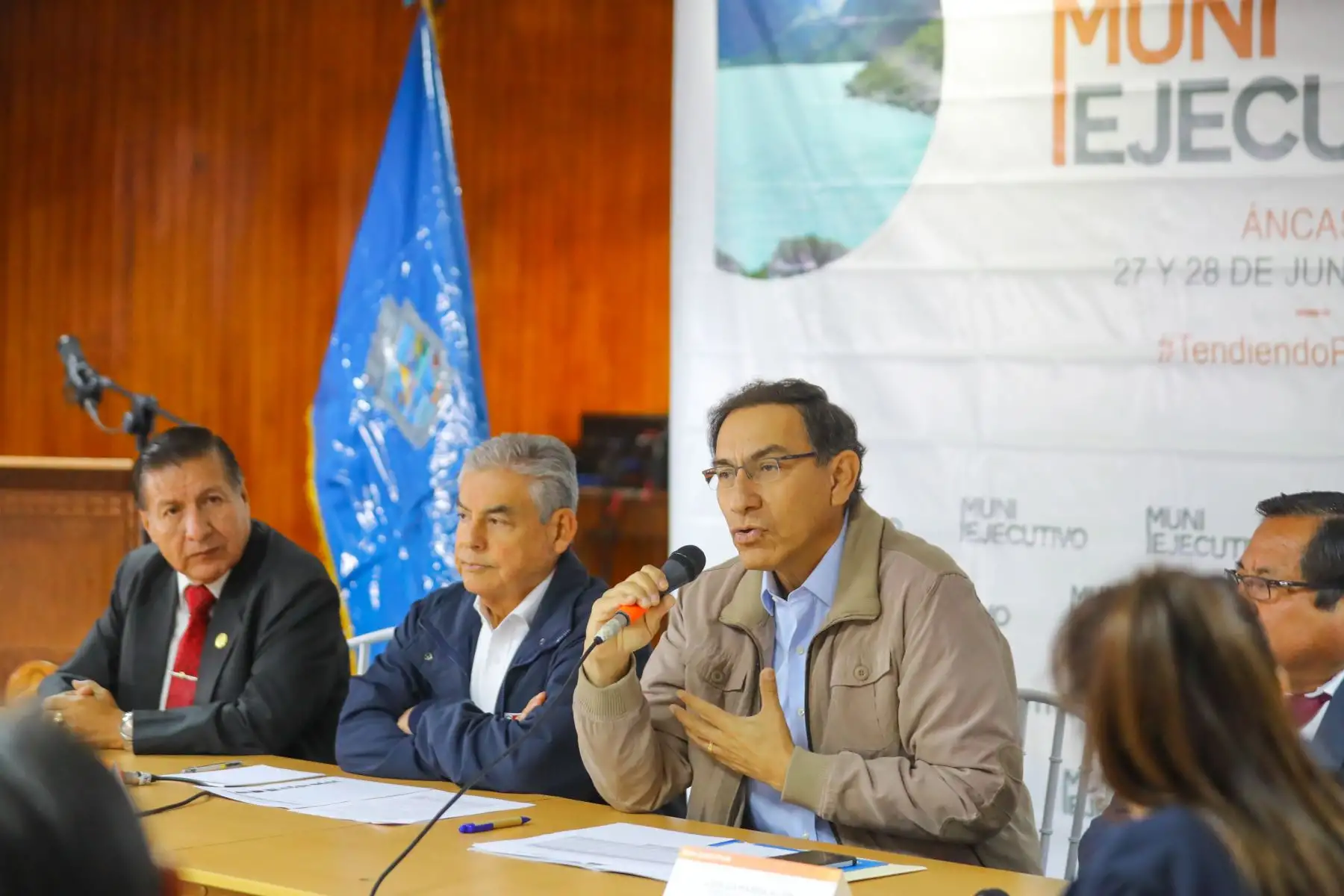 Jefe de Estado preside Muni Ejecutivo Extraordinario en Huaraz (Áncash). Foto: ANDINA/Prensa Presidencia