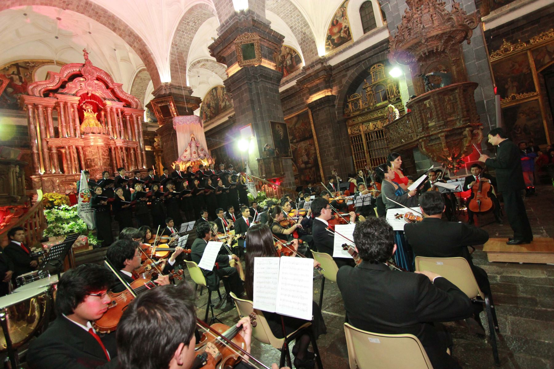 Orquesta Sinfónica de Cusco ofrece esta noche concierto en distrito cusqueño de San Sebastián. ANDINA/Percy Hurtado Santillán