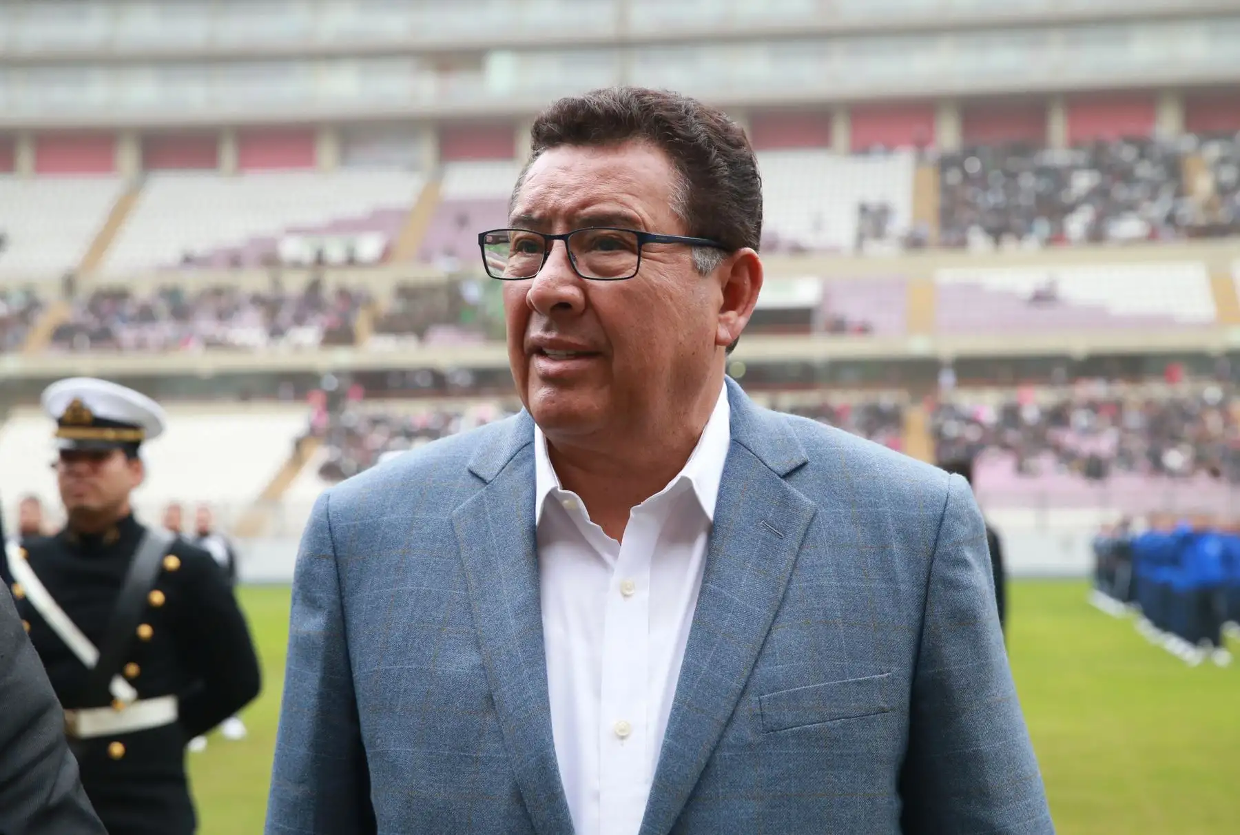 El ministro de Defensa, José Huerta, inauguró   los Juegos Deportivos Militares 2018, evento  donde participaron las Escuelas de Oficiales y Suboficiales de las Fuerzas Armadas y de la Policía Nacional.Foto: ANDINA/Norman Córdova