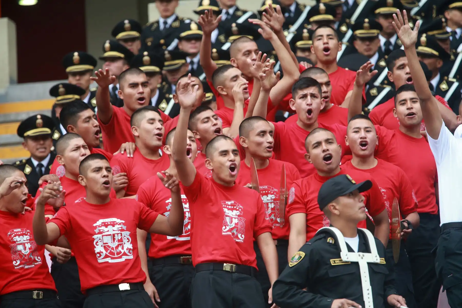 El ministro de Defensa, José Huerta, inauguró   los Juegos Deportivos Militares 2018, evento  donde participaron las Escuelas de Oficiales y Suboficiales de las Fuerzas Armadas y de la Policía Nacional.Foto: ANDINA/Norman Córdova