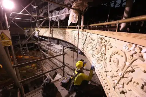 Obras de restauración de Teatro Municipal y Sala Alcedo. Foto: Andina/difusión