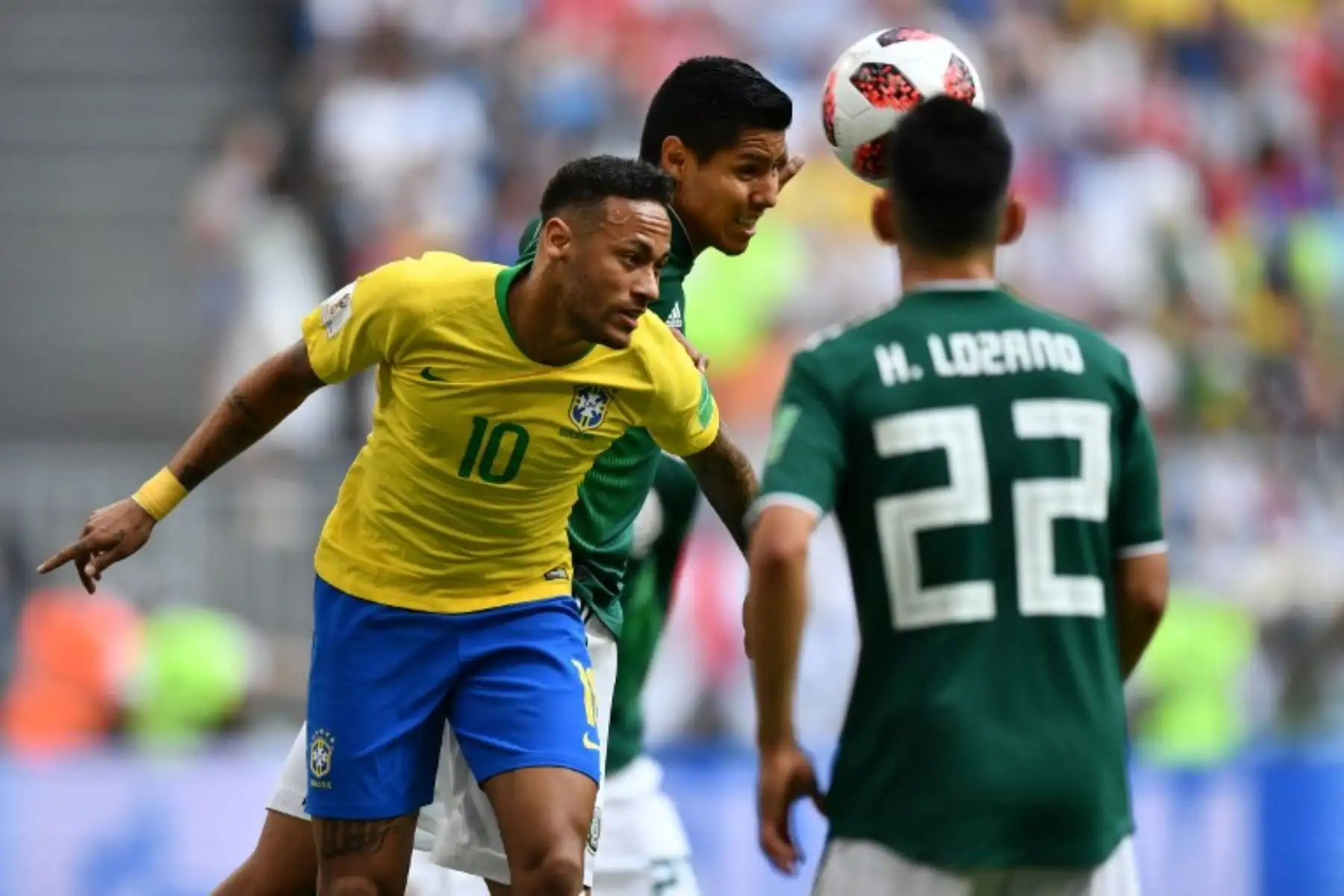 Brasil y México se enfrentan por los octavos de final del Mundial de Rusia 2018 en el Samara Arena