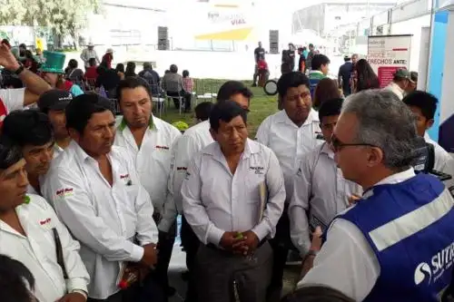Superintendente de Sutran, Lorenzo Orrego Luna participó en feria de seguridad vial #UnidosSalvemosVidas e hizo un llamado a la población para no usar transporte informal. Cortesía