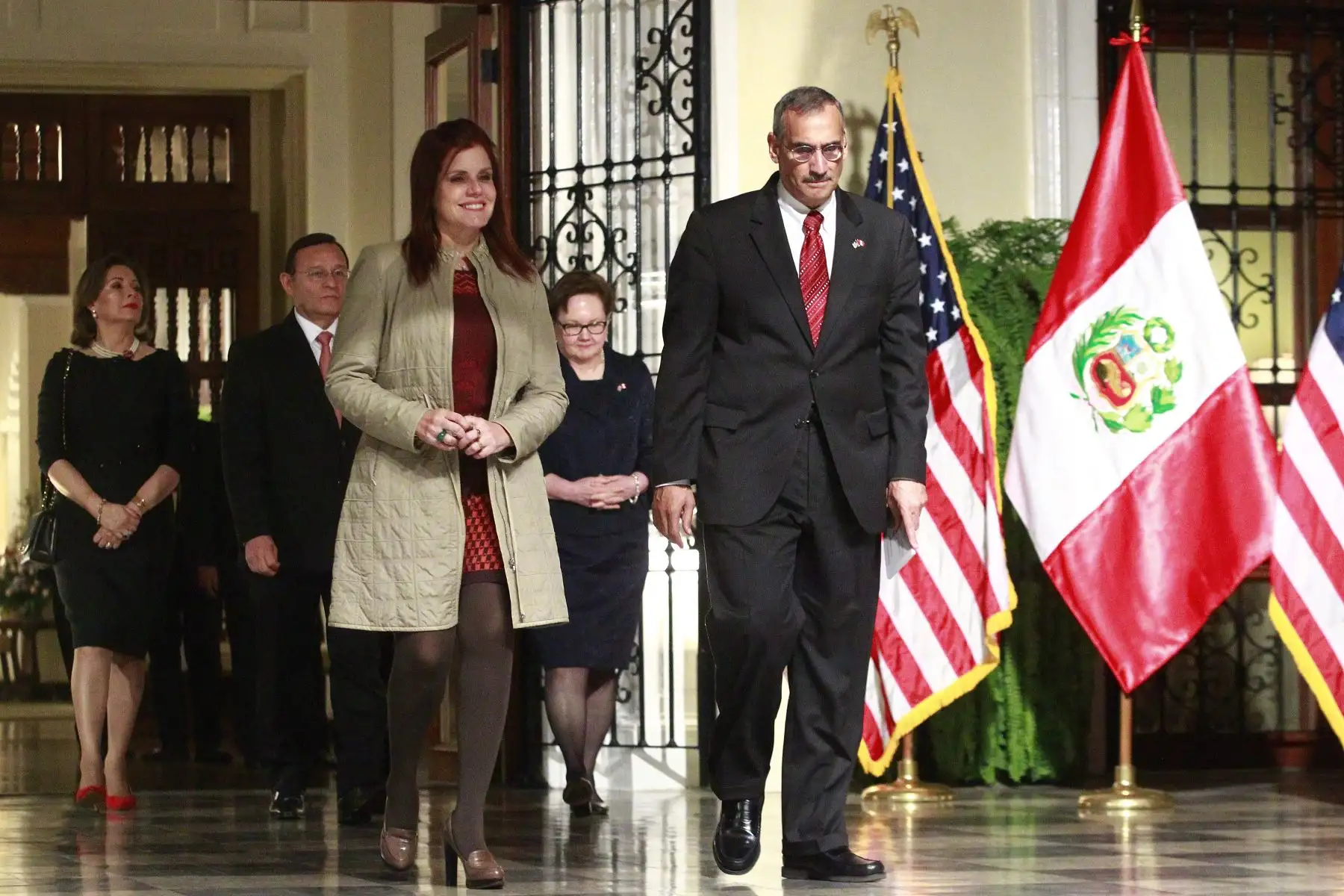 El Embajador de EEUU en el Perú, Krishna R. Urs recibe los saludos por el 242 aniversario de la independencia de los EEUU. Foto - ANDINA/Eddy Ramos.