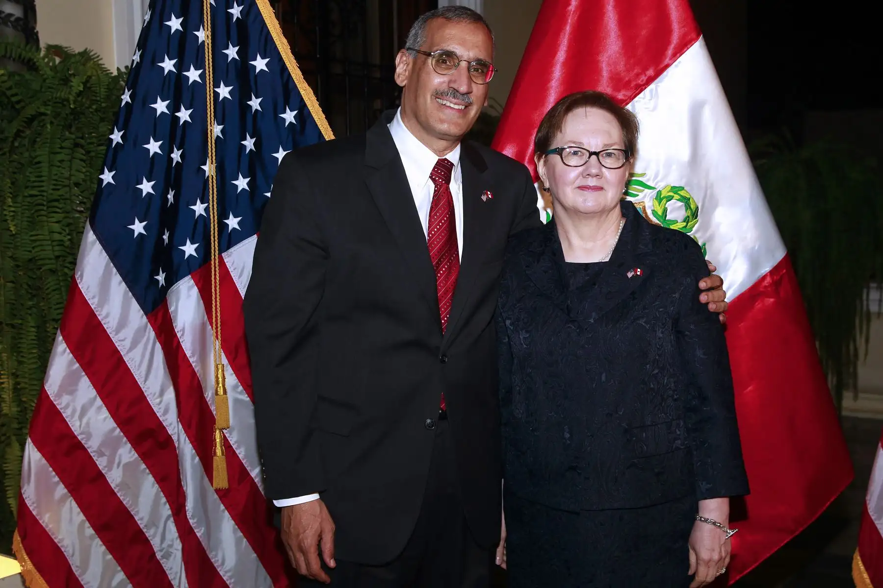 El Embajador de EEUU en el Perú, Krishna R. Urs recibe los saludos por el 242 aniversario de la independencia de los EEUU. Foto - ANDINA/Eddy Ramos.