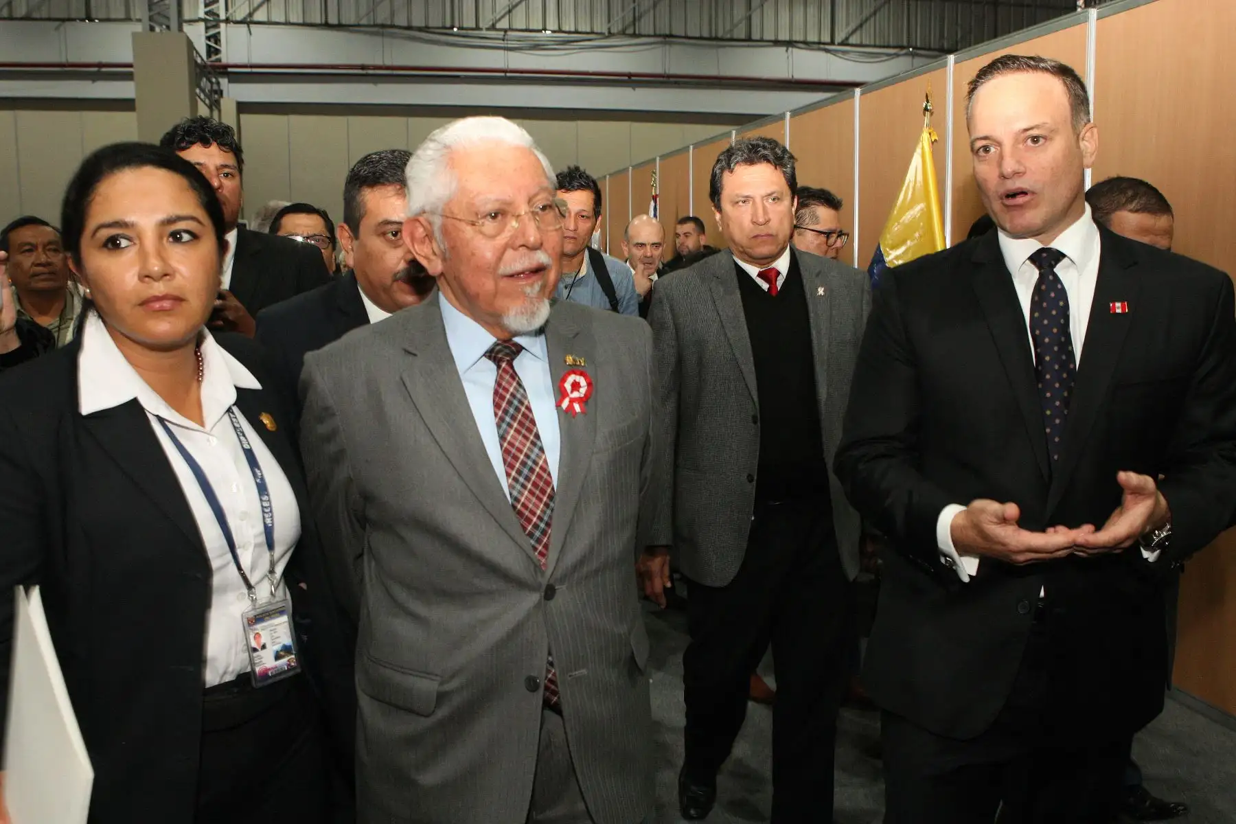 Ministro de Vivienda, Javier Pique inauguró Feria de la construción "Expoarcon 2018" en el Jockey Plaza.Foto:ANDINA/Héctor Vinces.