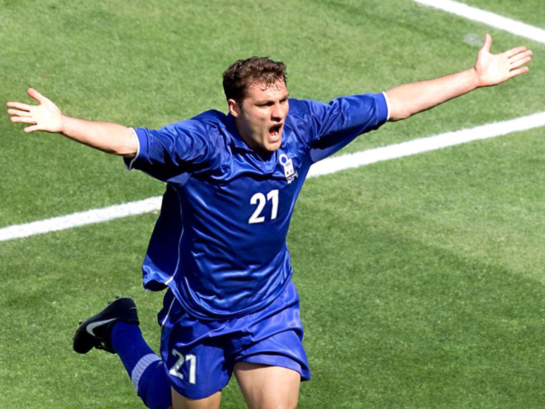 Christian Vieri – Italia. Nueve goles en nueve partidos. Participó en los mundiales de 1998 y 2002. Foto: ANDINA/archivo