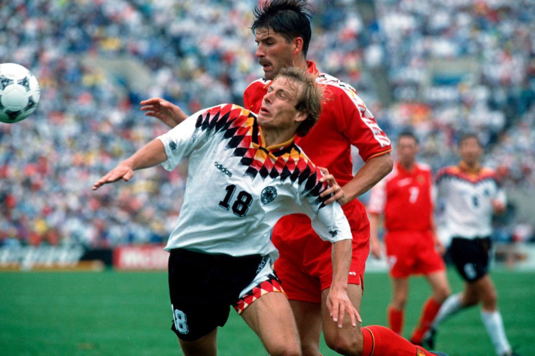 Jürgen Klinsmann – Alemania. 11 goles en 17 partidos. Participó en los mundiales de 1990, 1994 y 1998. Fue campeón en Italia 1990. Foto: ANDINA/archivo