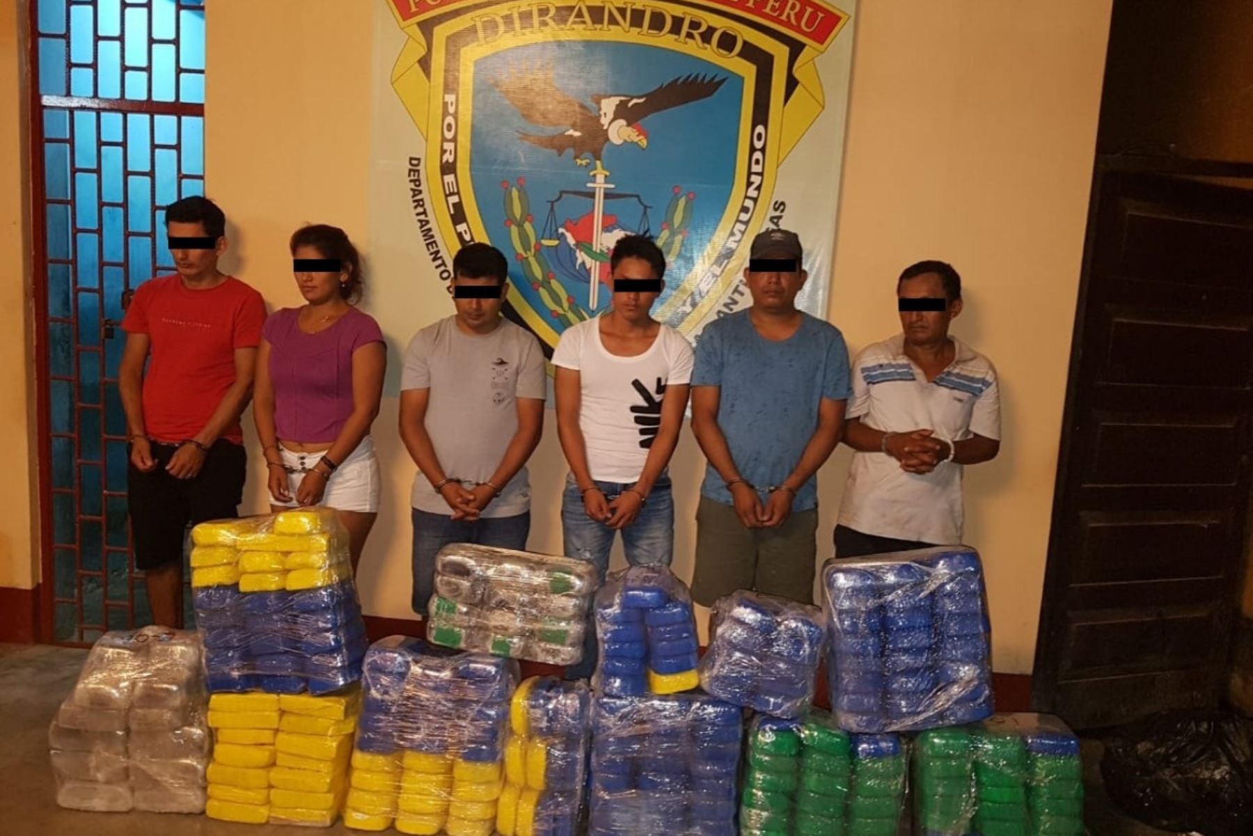 Agentes de la Dirección Antidrogas (Dirandro) de la Policía Nacional del Perú (PNP) desarticularon una organización criminal dedicada al tráfico ilícito de drogas en Pucallpa y capturaron a siete de sus integrantes, a quienes incautaron 292.281 kilos de cocaína.