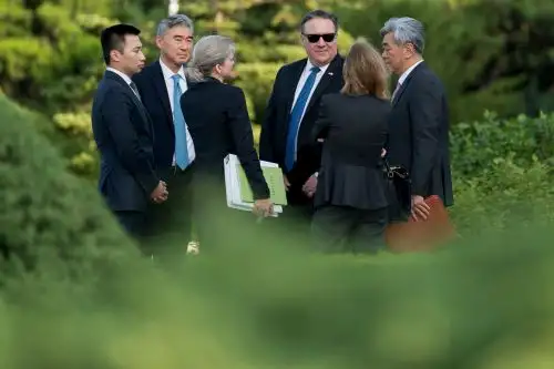 Mike Pompeo llega a Corea del Norte Foto: AFP