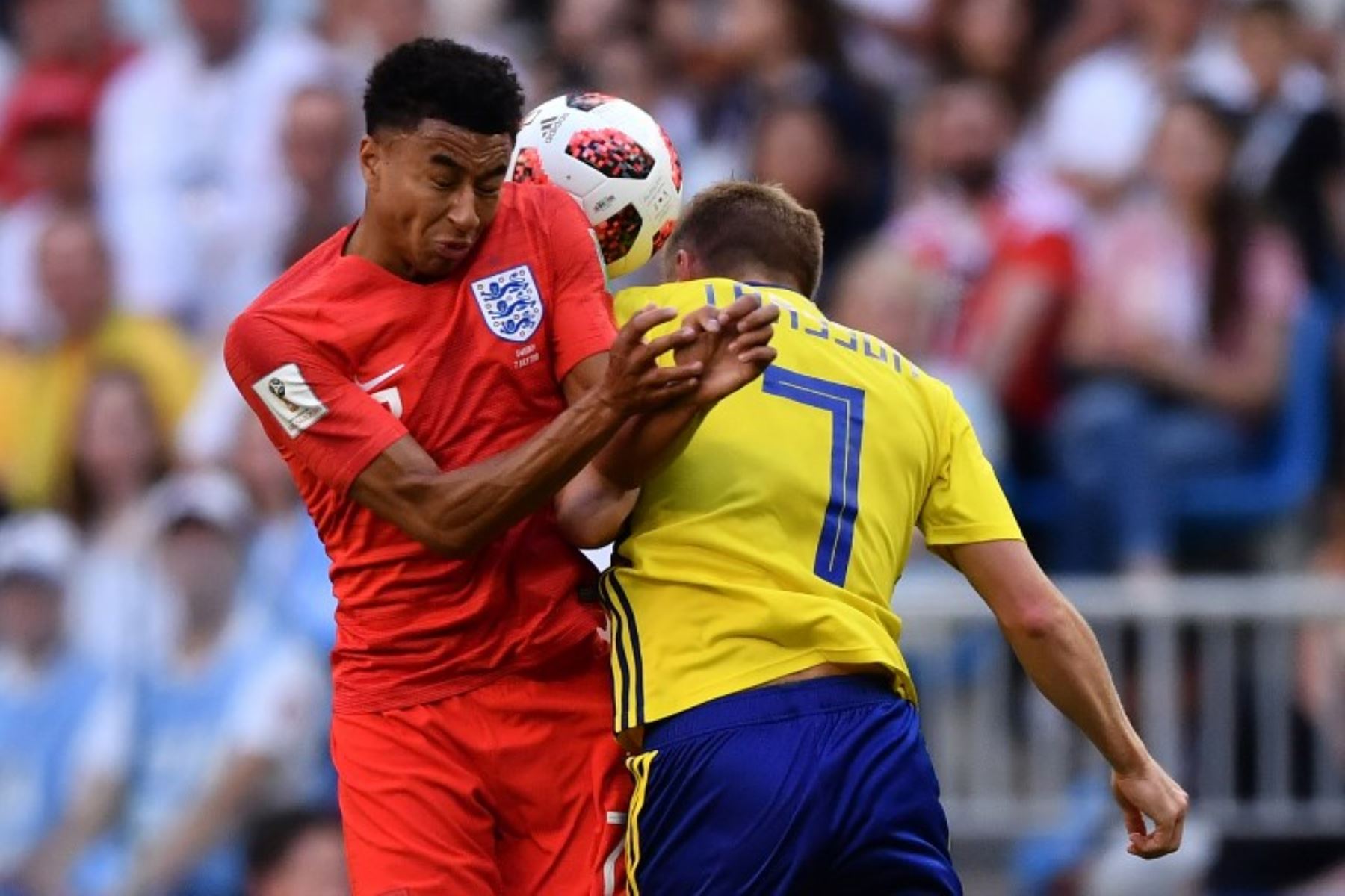 Inglaterra y Suecia juegan en Samara el penúltimo partido de cuartos de final del Mundial de Rusia 2018.
