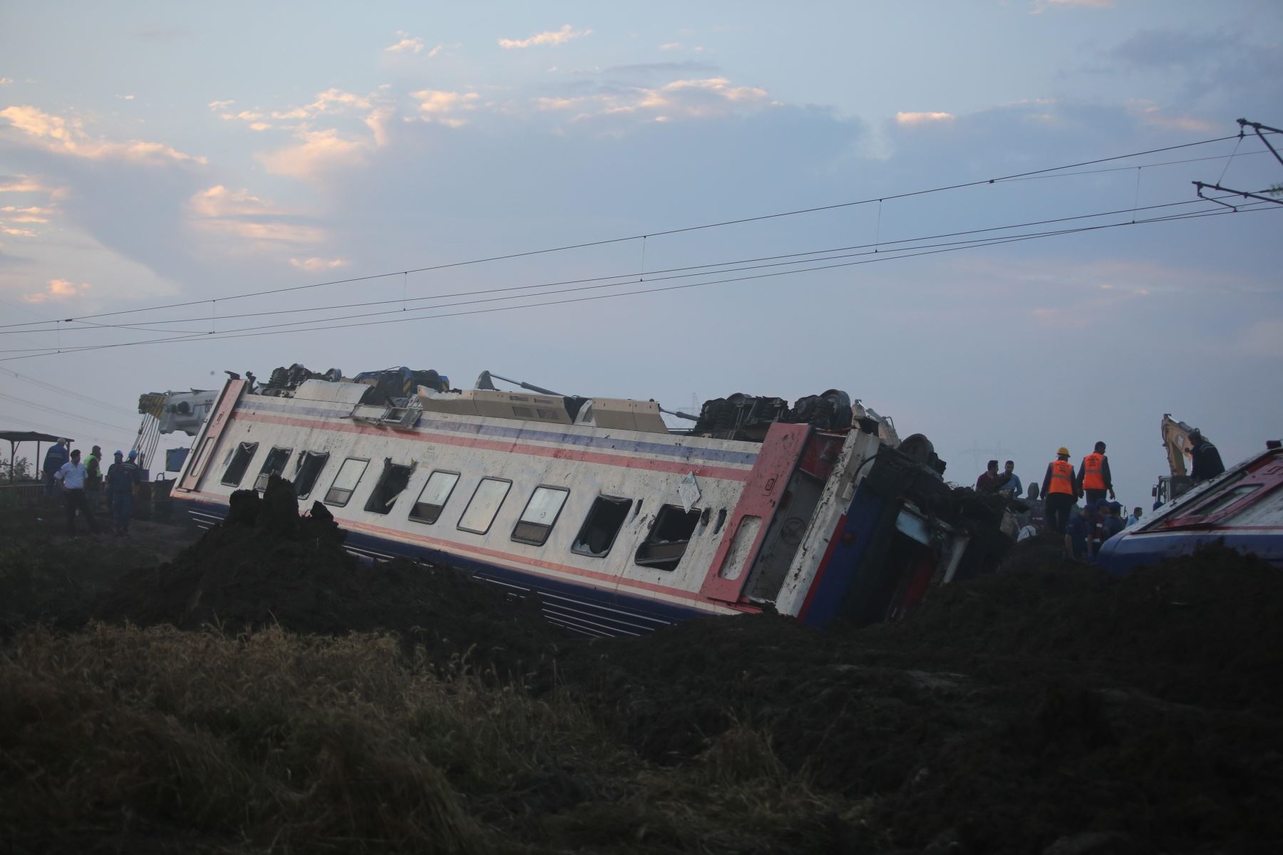 Accidente de tren en Tekirdag, Turquía Foto: EFE
