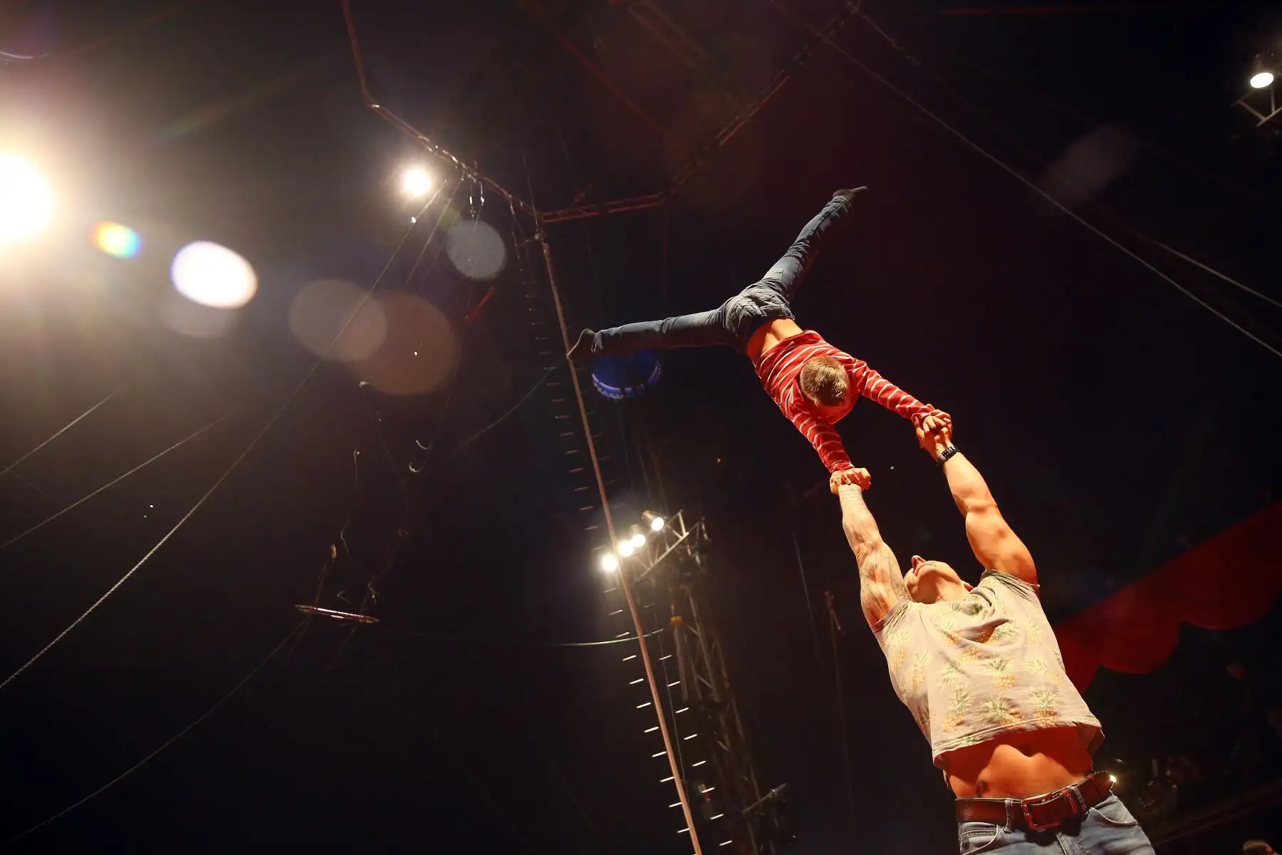 Integrantes del Circo Ruso de Moscú, se preparan para su debut en Lima. Foto: ANDINA/Luis Iparraguirre