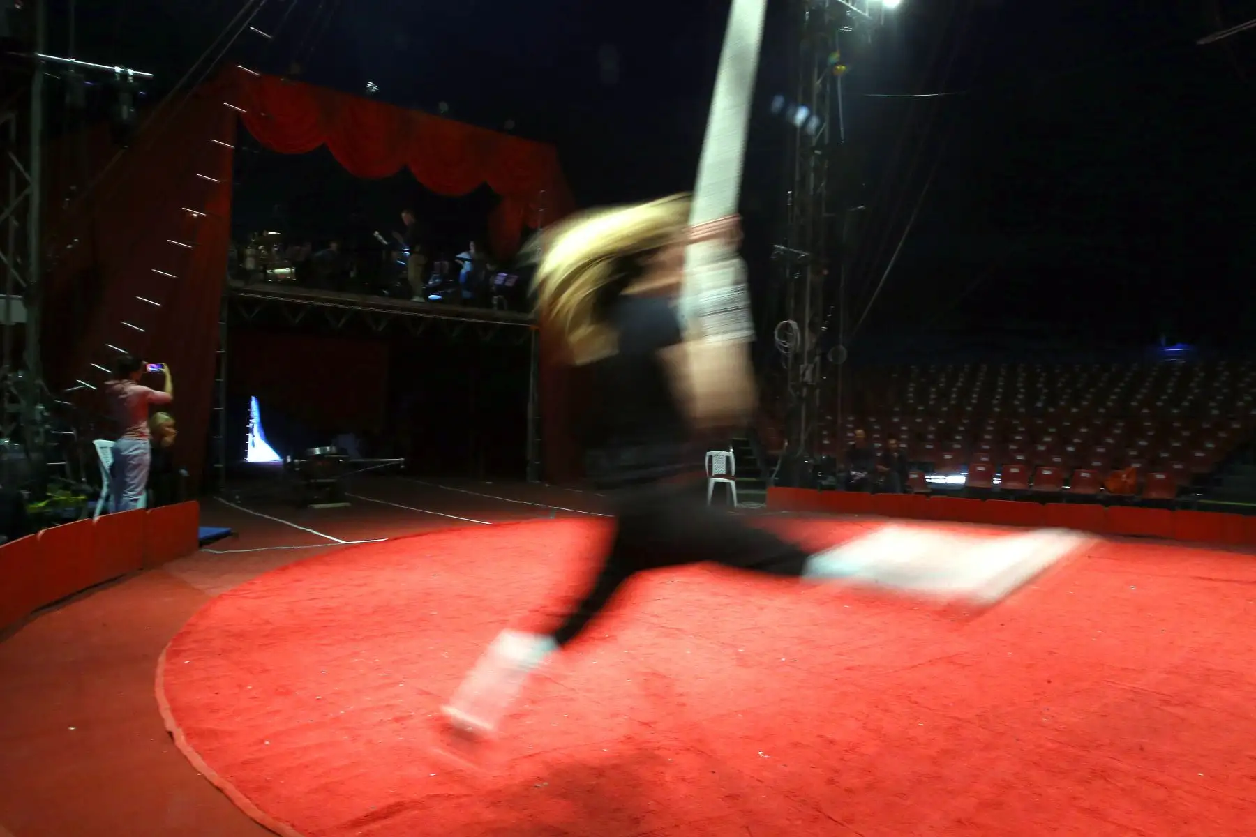 Integrantes del Circo Ruso de Moscú, se preparan para su debut en Lima. Foto: ANDINA/Luis Iparraguirre