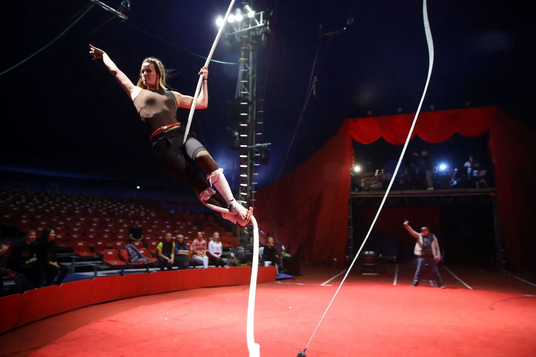 Integrantes del Circo Ruso de Moscú, se preparan para su debut en Lima. Foto: ANDINA/Luis Iparraguirre