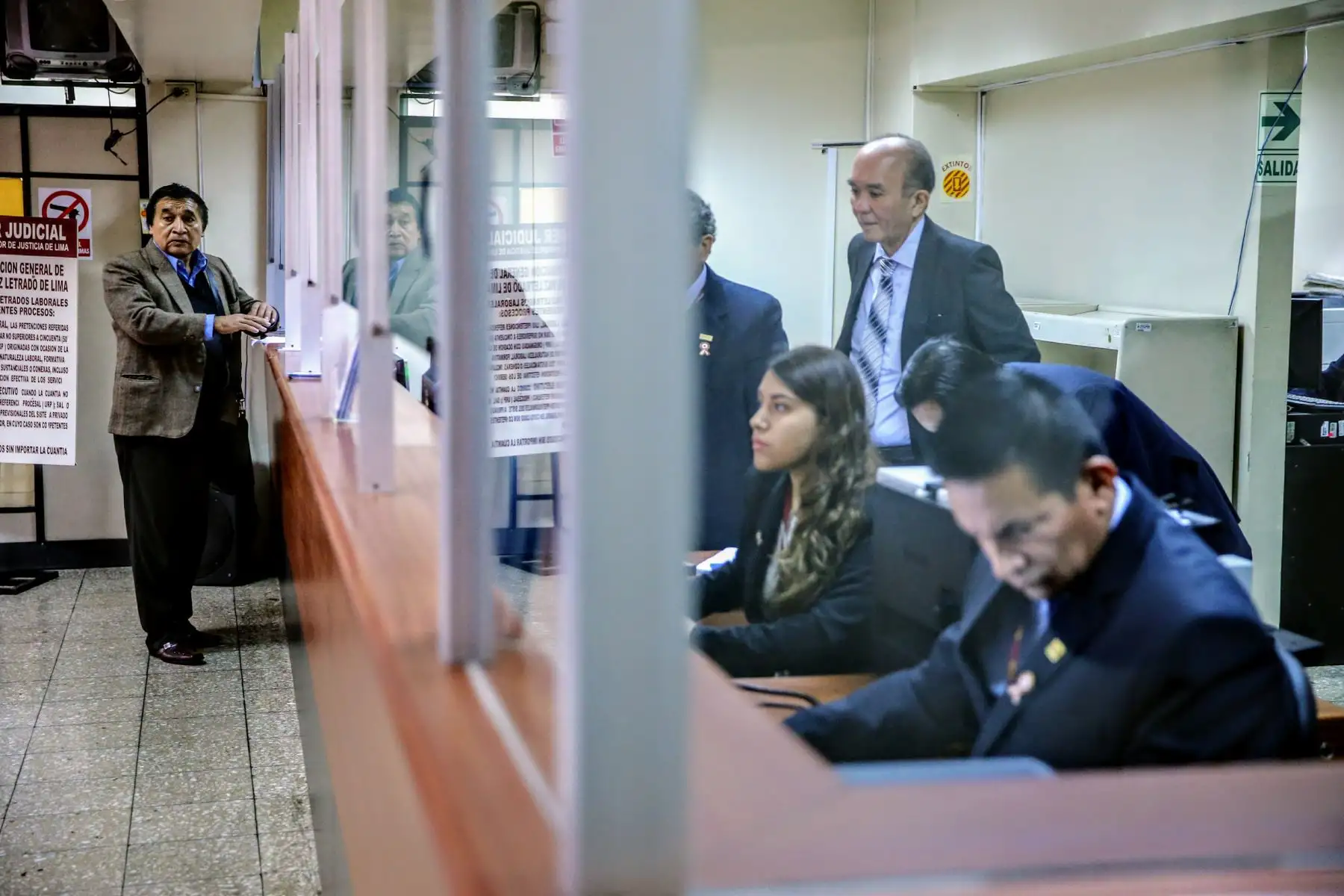 El presidente del Poder Judicial, Duberlí Rodríguez, implementó el Expediente Judicial Electrónico en juzgados laborales. Foto: ANDINA/Luis Iparraguirre