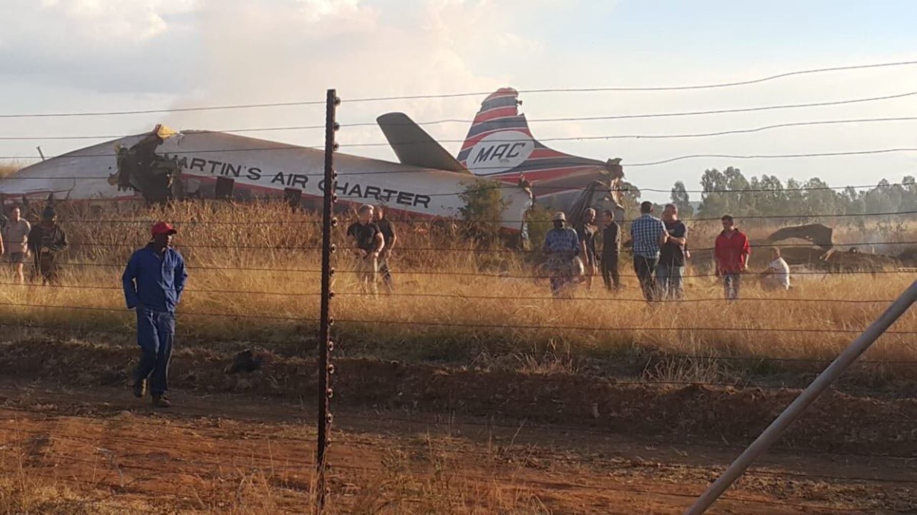 Avión estrellado en Sudáfrica  @crimeairnetwork