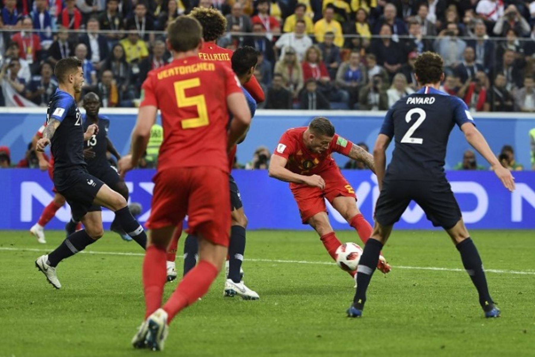 Francia y Bélgica juegan, en San Petersburgo,  por la primera semifinal del Mundial de Rusia 2018