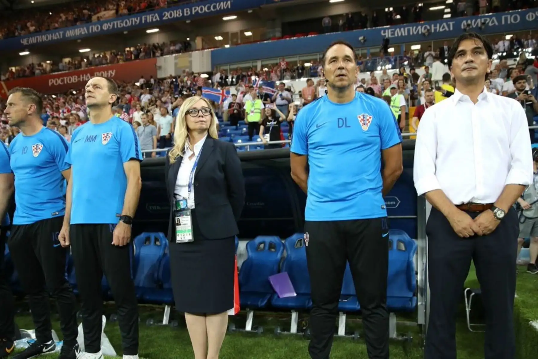 Iva Olivari, mánager de la selección de Croacia Foto: @CNNChile/Twitter