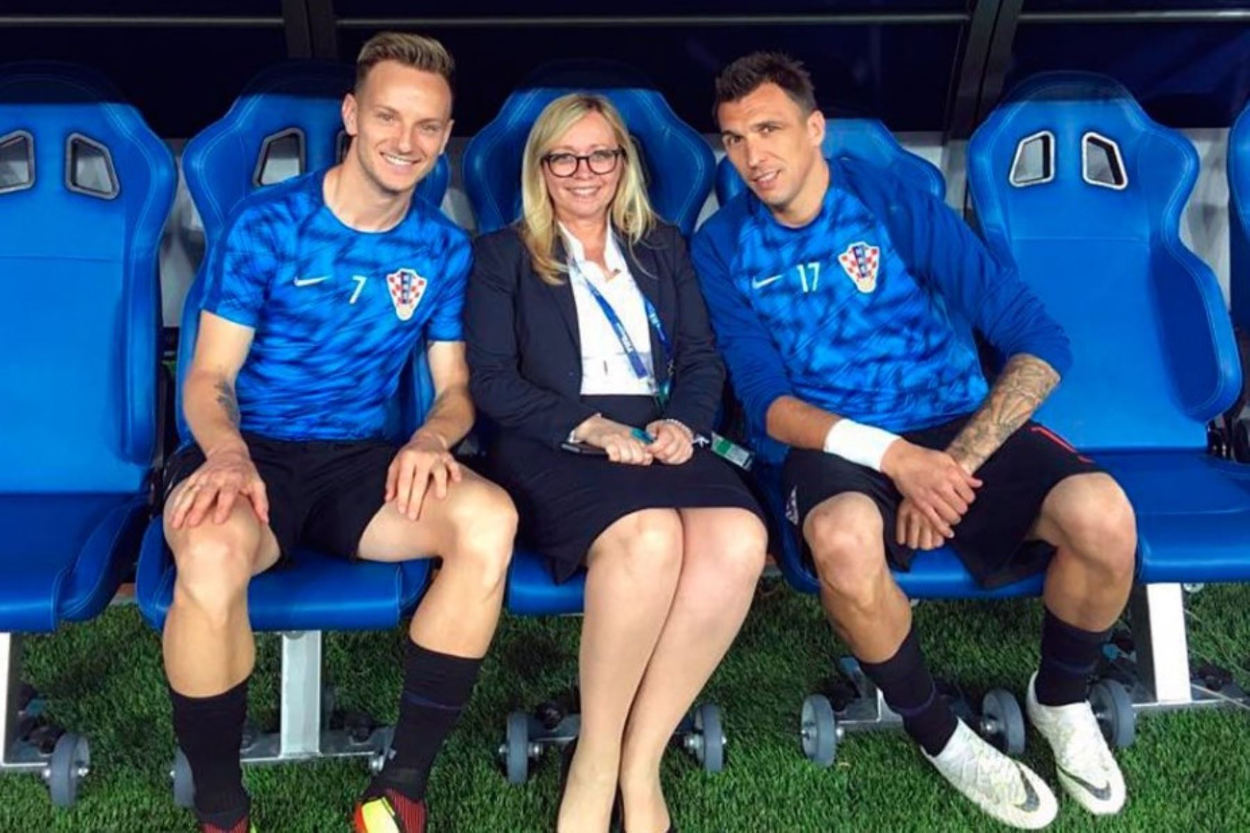 Iva Olivari, mánager de la selección de Croacia Foto: @C5N/Twitter